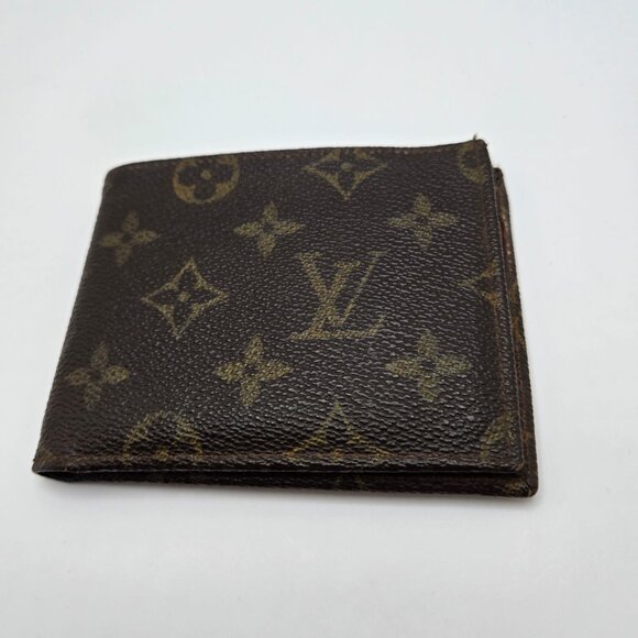 Louis Vuitton Multiple Wallet Card Slots Monogram Coated Canvas Cowhide Leather - Picture 11 of 11